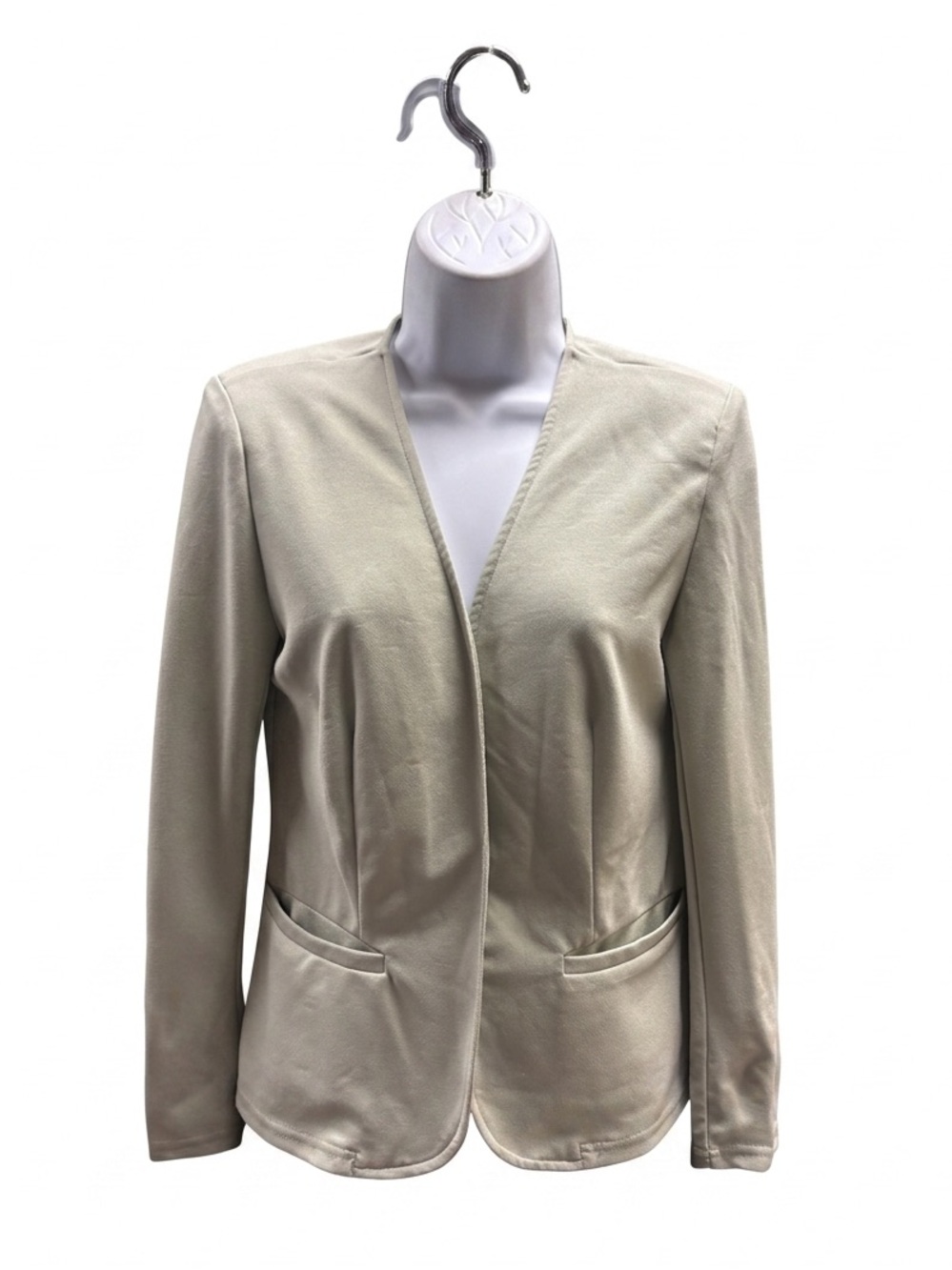 SHEIN Mint Green Blazer Relaxed Fit Open Front